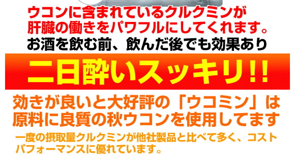 クルクミンがお酒に効く