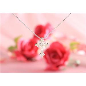 ROSSONA　ダイヤモンドコレクション　0.3ct天然ダイヤ20石ペンダント(Heart　Boxつき) Classic Cross