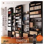 組み合わせ自由自在！アレンジつっぱり本棚【tretta】トレッタ オプション連結棚W75cm ホワイトの詳細ページへ