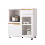 日本製キッチン収納シリーズ【emilia】エミリア カウンターワゴン家電タイプ