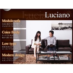 ソファーセット コーナー6点セット【Luciano】ダークブラウン モジュールローソファ【Luciano】ルチアーノ