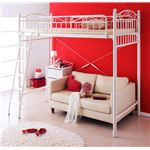 高さが選べる!ロマンティックアイアンロフトベッド 【Mary】 マリー/ハイタイプ ホワイト