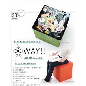 スツール 1人掛け【TRUNK】モスグリーン 20色から選べる、折りたたみ式収納スツール【TRUNK】トランク