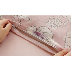 布団カバーセット 3点セット シングル【kanam】パールブルー クラシカルフラワーデザイン日本製コットン100%カバーリング【kanam】カナン