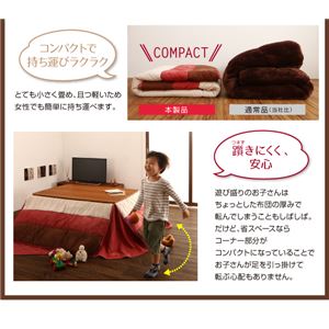 【掛け布団のみ】こたつ掛け布団 4尺長方形(80&times;120cm) カラー：モスグリーン スウェード調パッチワーク省スペースこたつ布団 icoi イコイ