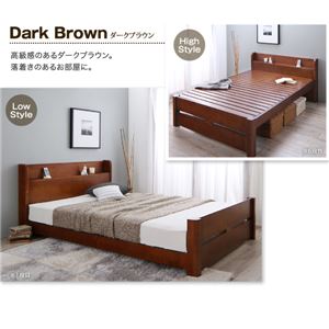 すのこベッド ダブル【国産カバーポケットコイルマットレス付】フレームカラー：ナチュラル ローからハイまで高さが変えられる6段階高さ調節 頑丈天然木すのこベッド ishuruto イシュルト