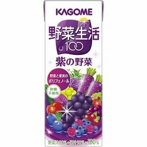 カゴメ　野菜生活100　紙パック200ml 紫の野菜 72本セット