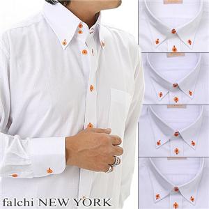 falchi　NEW YORK　ドレスシャツ F-D2R OR #11 縦ボーダー LLサイズ（43-86）