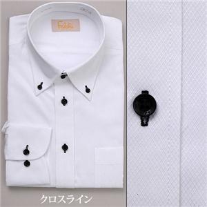 falchi　NEW YORK　ドレスシャツ F-D2R BK ブラック クロスライン #2 L 41-86