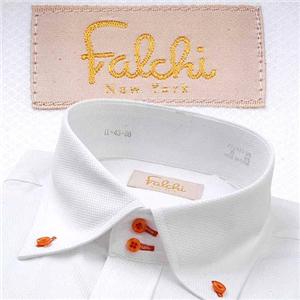 Falchi NewYork メンズ襟ワイドドレスシャツ F-D2W-OR ボーダー（#11） L 41-86