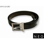 ブルガリ 20225 ベルト シルバー バックル BVLGARI  ブラック