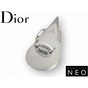 クリスチャン ディオール D80645 プレート リング ホワイト×シルバー Christian Dior  シルバー×ホワイト