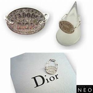 Christian Dior クリスチャン ディオール D80663　プレートリング  シルバー