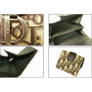 クリスチャン ディオール LGV43025 M7 マロン Ｗホック ２つ折り 財布 Christian Dior