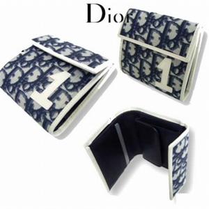 Christian Dior クリスチャン ディオール TCD43008 B2 ３つ折り 財布 ブルー