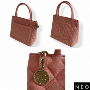 シャネル A01804PK キャビアスキン トートバッグ CHANEL ピンク