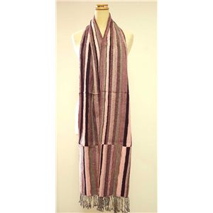 TOLANI(トラニ) Scarf with Stripes K-712 Mauve ストール TOLANI(トラニ) Scarf with Stripes K-712 Mauve ストール