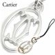 Cartier(カルティエ)　2Cモチーフ携帯電話ストラップ　T1220326・シルバー
