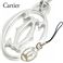 Cartier(カルティエ)　2Cモチーフ携帯電話ストラップ　T1220326・シルバー
