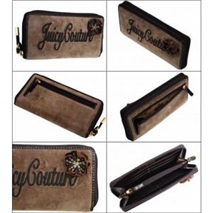 JUICY COUTURE(ジューシークチュール)ラウンドファスナー 長財布 287(ライトブラウン)