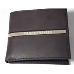 TOMMY HILFIGER 4597-01 Dダークブラウン　2つ折小銭入れ付き 財布