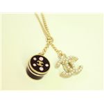 CHANEL(シャネル) A33647 GO/BK/CR ネックレス ゴールド×ブラック