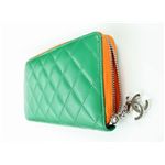 CHANEL(シャネル) 秋冬新作サイフ A34300 GREEN マトラッセライン ラウンドファスナー長財布