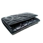 CHANEL(シャネル) サイフ A34714 ブラック コットンクラブライン ホック付ワイド財布