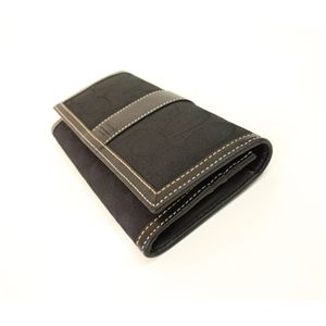 COACH(コーチ)ハンプトンズシグネチャー 6K10 SV/BK スリムウォレット 長財布 シルバー/ブラック