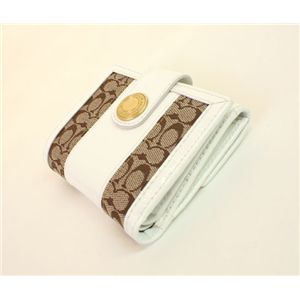 COACH(�R�[�`)�G���S�p�e���g�V�O�l�`���[ 41075 BKHWT �j���[�t�����`�p�[�X 2�܍��z �J�[�L/�z���C�g