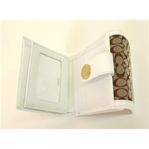 COACH(�R�[�`)�G���S�p�e���g�V�O�l�`���[ 41075 BKHWT �j���[�t�����`�p�[�X 2�܍��z �J�[�L/�z���C�g