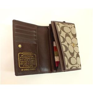 COACH(�R�[�`)�V�O�l�`���[ �X�g���C�v 40813 BKHMA 2�܍��z �J�[�L/�u���E��