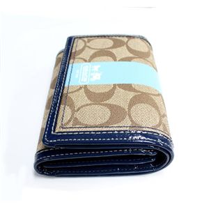 COACH(�R�[�`)�w���e�[�W�X�g���C�v �V�O�l�`���[ 40920 BKHBL �R���p�N�g�N���b�` ��܍��z �J�[�L/�u���[