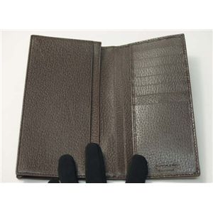 BVLGARI ブルガリ 22631 2つ折り長財布 小銭入れナシ ライトベージュ