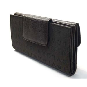 BVLGARI ブルガリ 25131 三つ折り長サイフ ダークブラウン