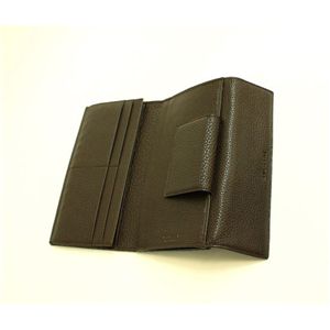 BVLGARI ブルガリ 25116 MAXI LETTERE マキシレターレ ダブルホック長財布 ダークブラウン