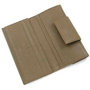 BVLGARI ブルガリ 25117 MAXI LETTERE マキシレターレ ダブルホック長財布 ブラウン×ブラウン