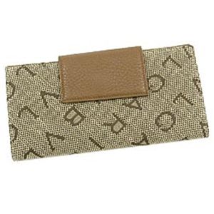 BVLGARI ブルガリ 25117 MAXI LETTERE マキシレターレ ダブルホック長財布 ブラウン×ブラウン