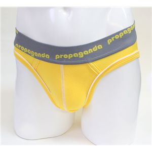 propaganda プロパガンダ メンズアンダーウェア SS35012 YELLOW メッシュパイピングカップブリーフ Lサイズ