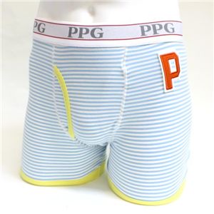 propaganda プロパガンダ メンズアンダーウェア SS31012-1902 BLUE ボーダーワッペンボクサー XLサイズ