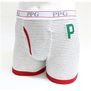 propaganda プロパガンダ メンズアンダーウェア SS31012-0502 GRAY ボーダーワッペンボクサー XLサイズ