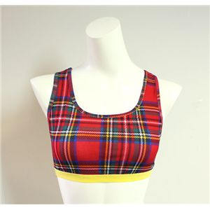 propaganda girl プロパガンダ ガール アンダーウェア ss65003 red タータンチェックスポーツブラ Lサイズ