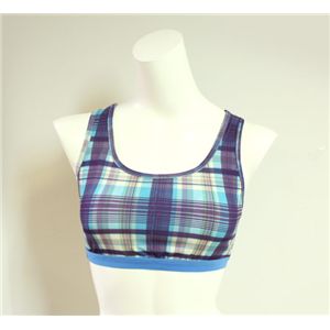 propaganda girl プロパガンダ ガール アンダーウェア ss65004 blue チェック柄スポーツブラ Sサイズ