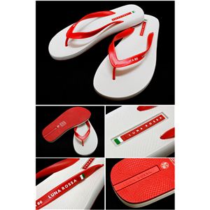 PRADA SPORTS LUNA ROSSA iv_X|[c ibTj T_ LUY006 FLIP FLOP-RED+WHITE TCY9/10	