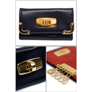 PRADA (プラダ) キーケース 1M0222 SOFT CALF TWIST-NERO