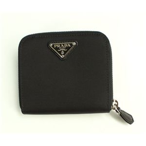 PRADA (プラダ) ジッピー二つ折財布 1M0522 TESSUTO NERO