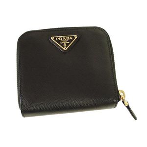 PRADA (プラダ) ラウンドファスナー 財布 M0522 SAFFIANO ORO NERO