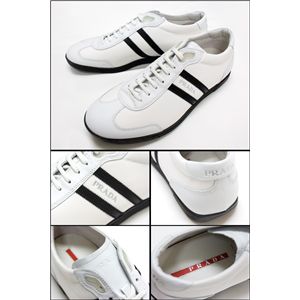 PRADA SPORTS (プラダスポーツ) スニーカー 4E1595 CALF PLUME+NYLO サイズ10