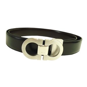 Salvatore Ferragamo(フェラガモ) リバーシブルベルト 67-1041 SIL/BK