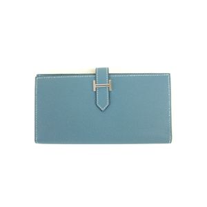 HERMES (エルメス)財布 ベアン スフレ エプソン ブルージーン シルバー金具 HERMES (エルメス)財布 ベアン スフレ エプソン ブルージーン シルバー金具